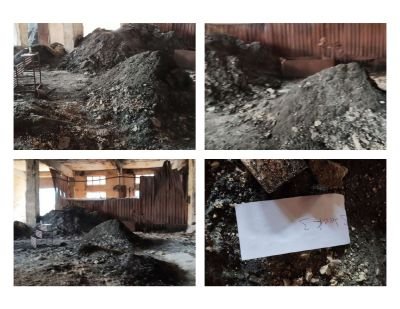 Fire Affected Stock of Plastic Dana, Scrap, LD Waste, Blended Material